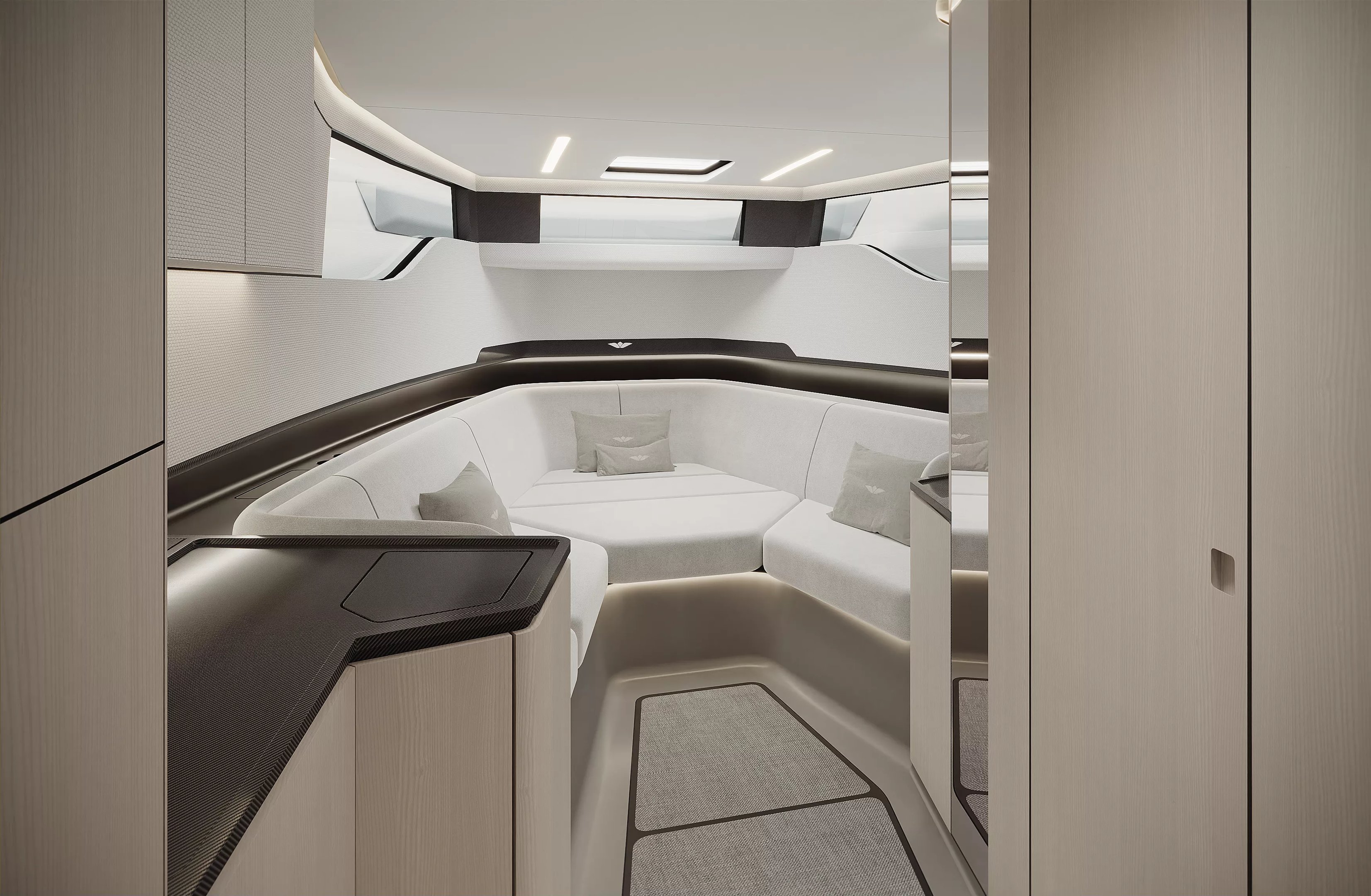 Yacht interior render by RSantos Design