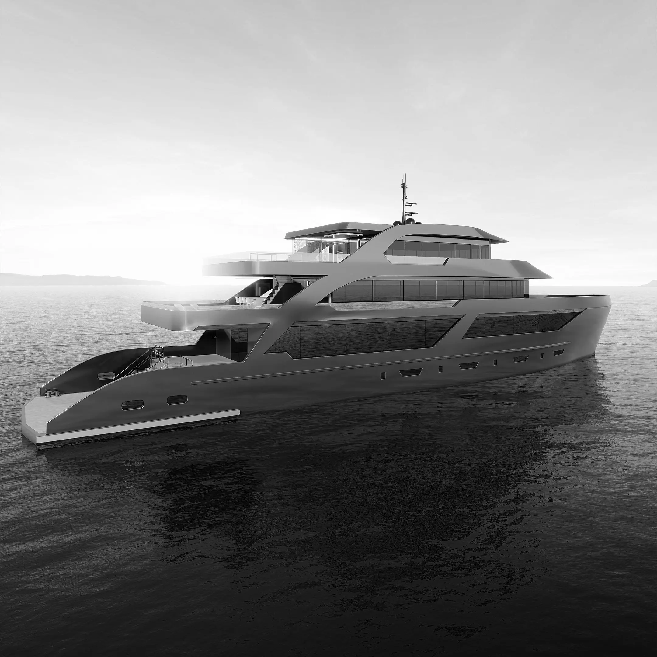 Photorealistic yacht render by RSantos Design